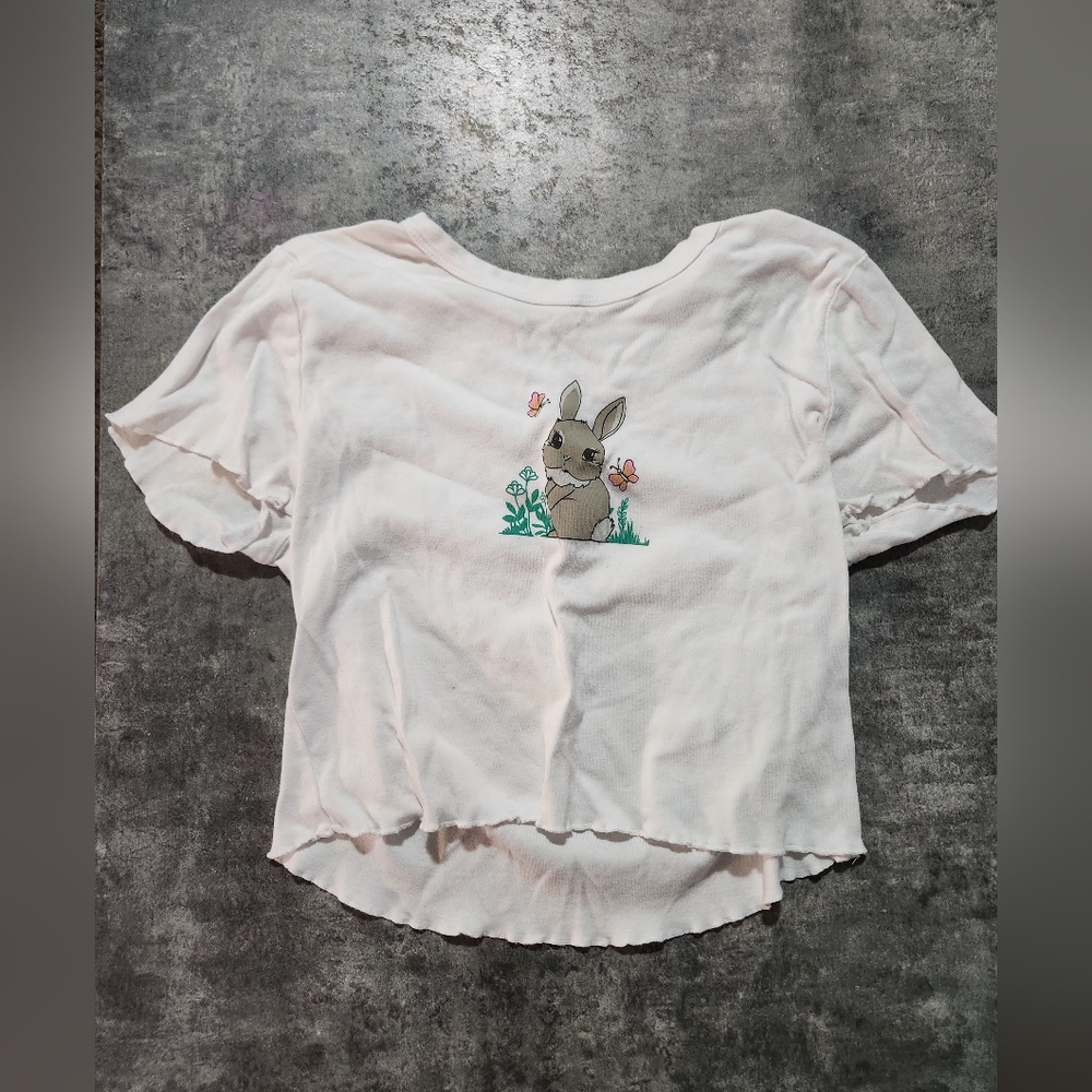 PS/LA bunny cropped tee